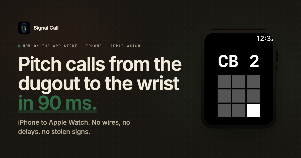 Signal Call — Wireless Pitch Calling for Baseball & Softball